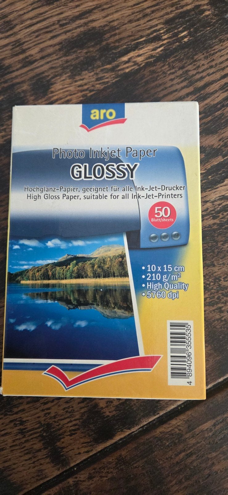 ARO Photo Inkjet Papier GLOSSY 10x15 cm - 50 vellen, Ophalen of Verzenden, Nieuw, Overige typen, ARO
