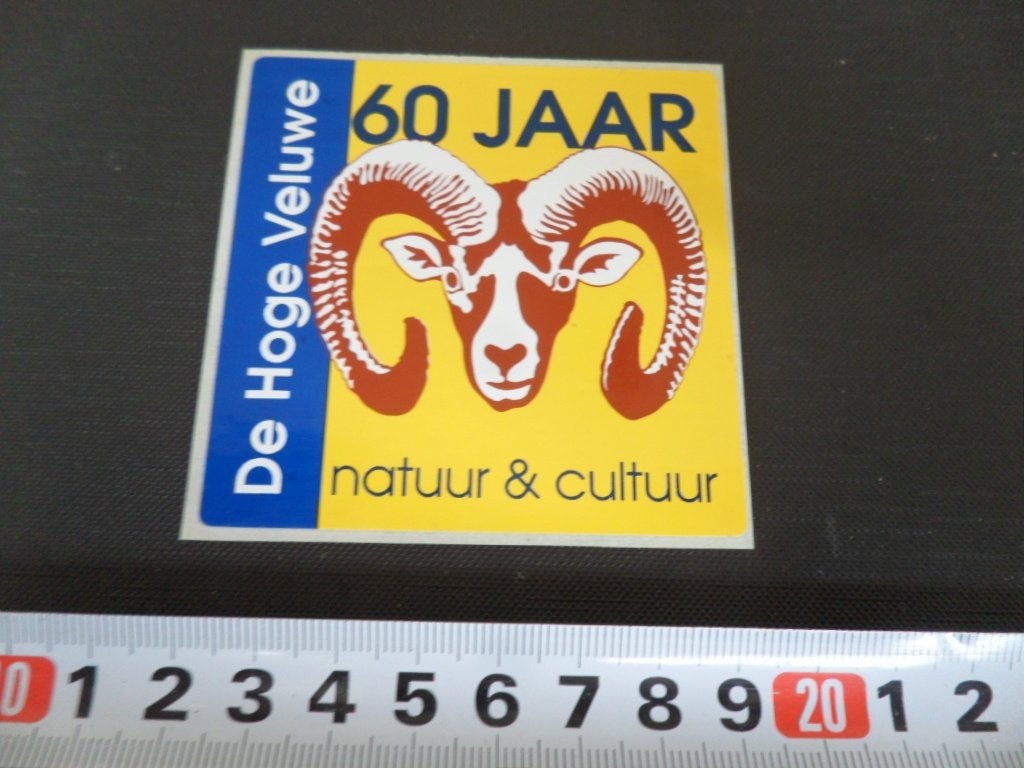 sticker De Hoge Veluwe 60 Jaar  Natuur & Cultuur, Ophalen, Zo goed als nieuw