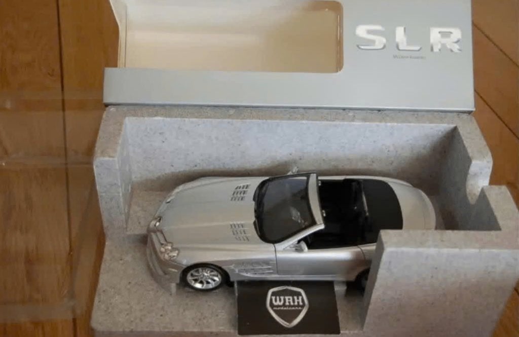 1:18 MERCEDES SLR MCLAREN Roadster zilver Minichamps WRH, Hobby en Vrije tijd, Modelauto's | 1:18, Verzenden, Zo goed als nieuw