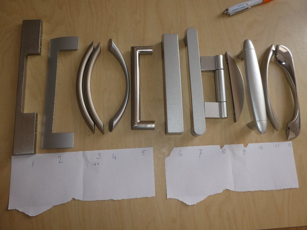 verzameling deurgrepen handgrepen, Ophalen of Verzenden, 100 tot 250 mm