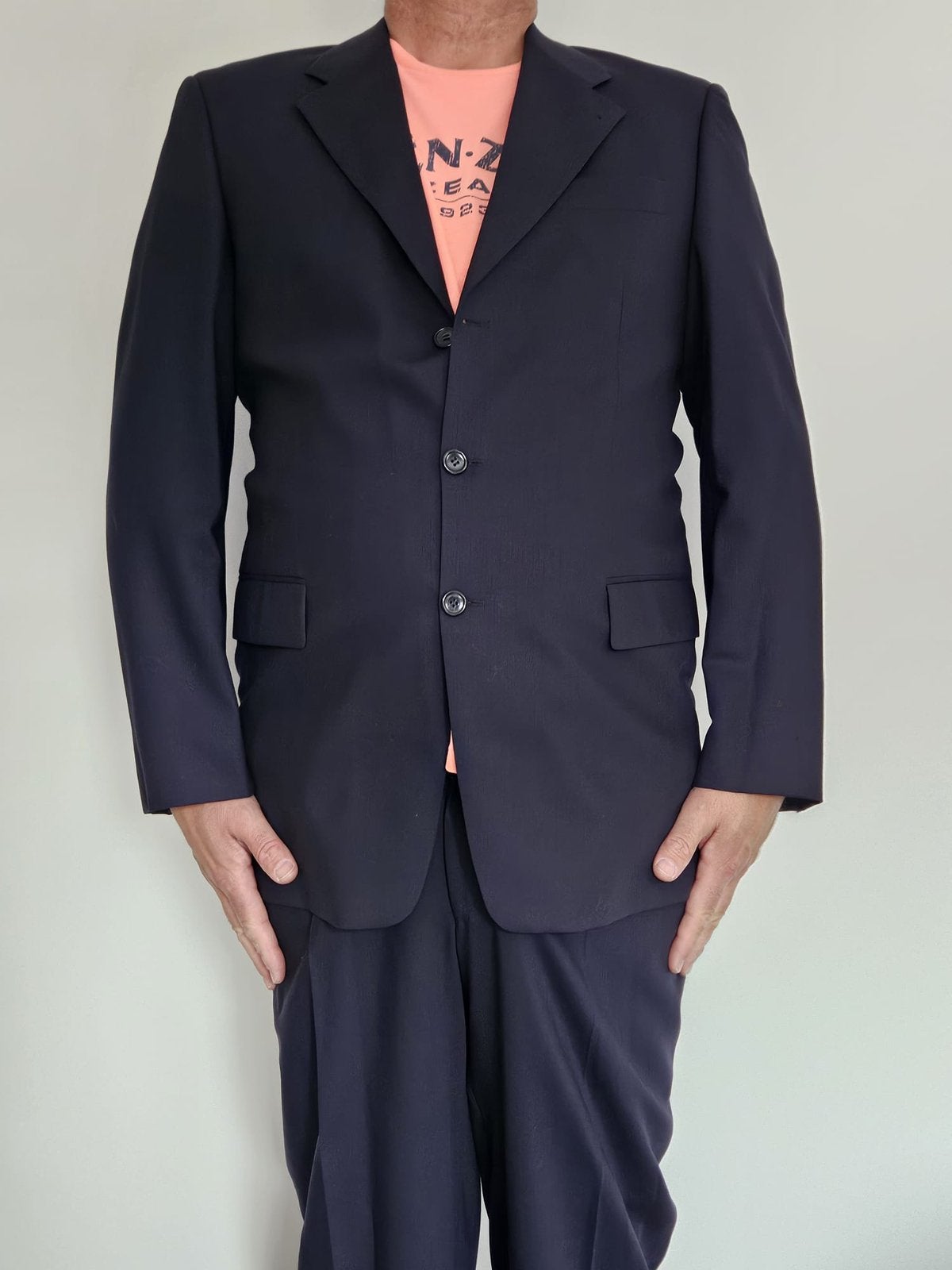 Donkerblauw pak Benvenuto, maat: XXL, Ophalen of Verzenden, Zo goed als nieuw, Overige maten, Blauw