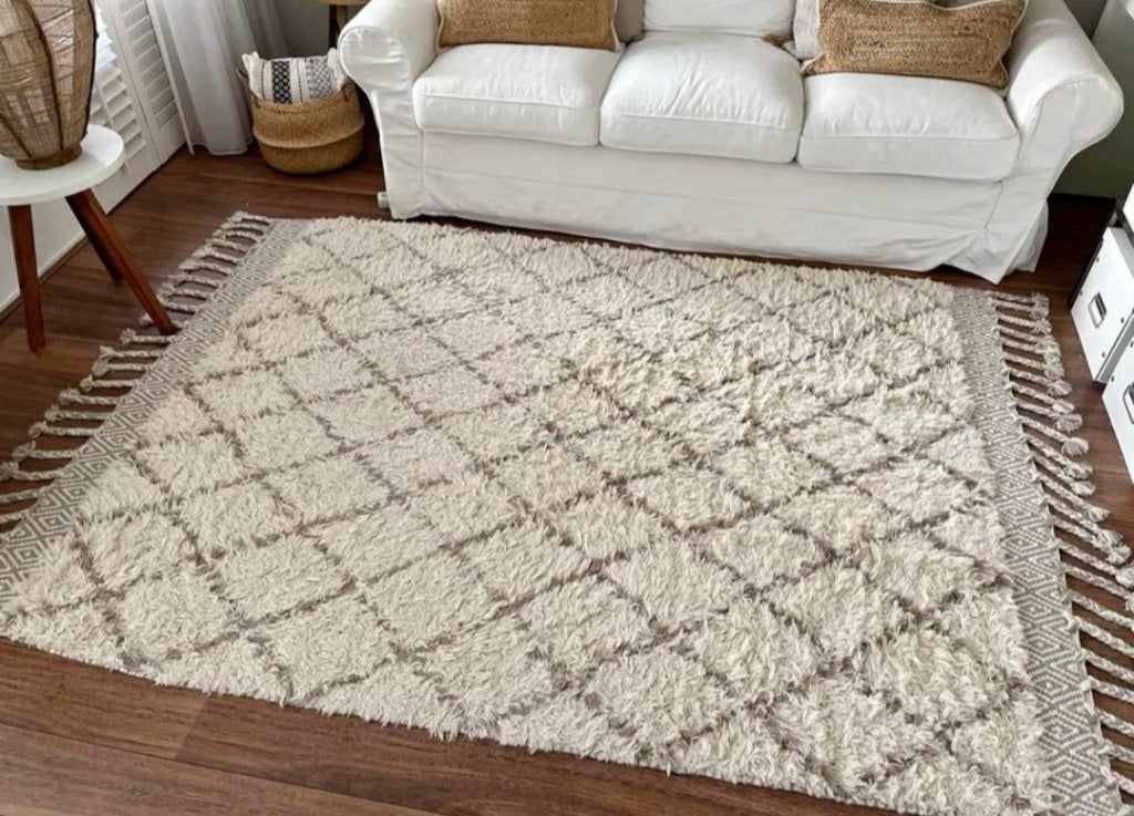 Riverdale Vloerkleed echt wol berber beni style, Ophalen, 150 tot 200 cm, 200 cm of meer, Zo goed als nieuw