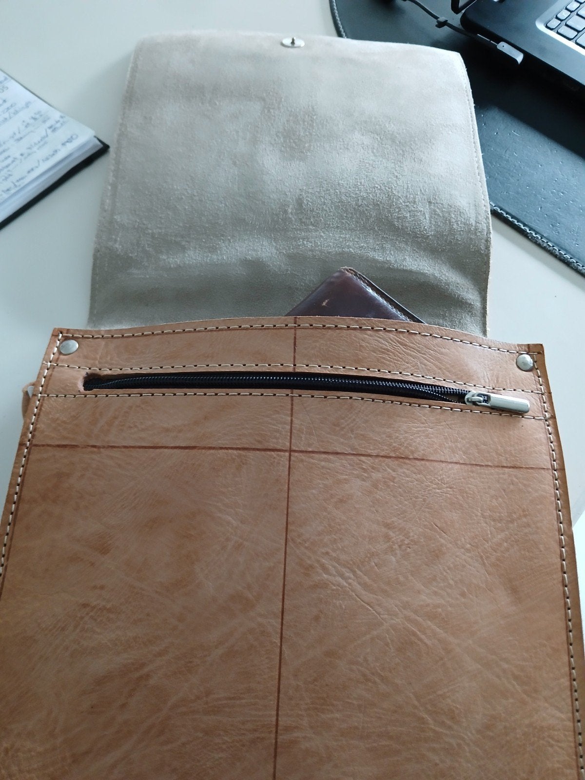 Tas Leer, Ophalen, Gebruikt, Zwart