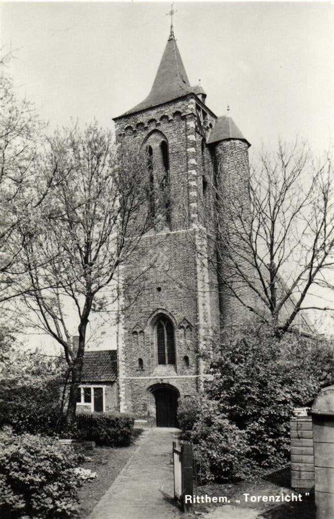 Ritthem, Torenzicht - ongelopen, Ophalen of Verzenden, 1960 tot 1980, Ongelopen, Zeeland