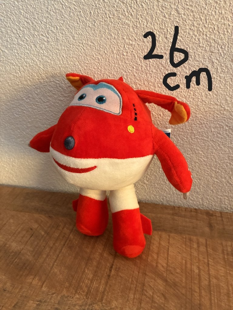 Super Wings Jett knuffel. Ong. 26 cm hoog. ZGAN., Ophalen of Verzenden, Zo goed als nieuw, Overige typen