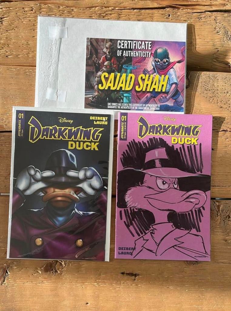 Darkwing Duck #1 & Orginele schets door Sajad Shah, Boeken, Eén comic, Ophalen of Verzenden, Zo goed als nieuw, Amerika