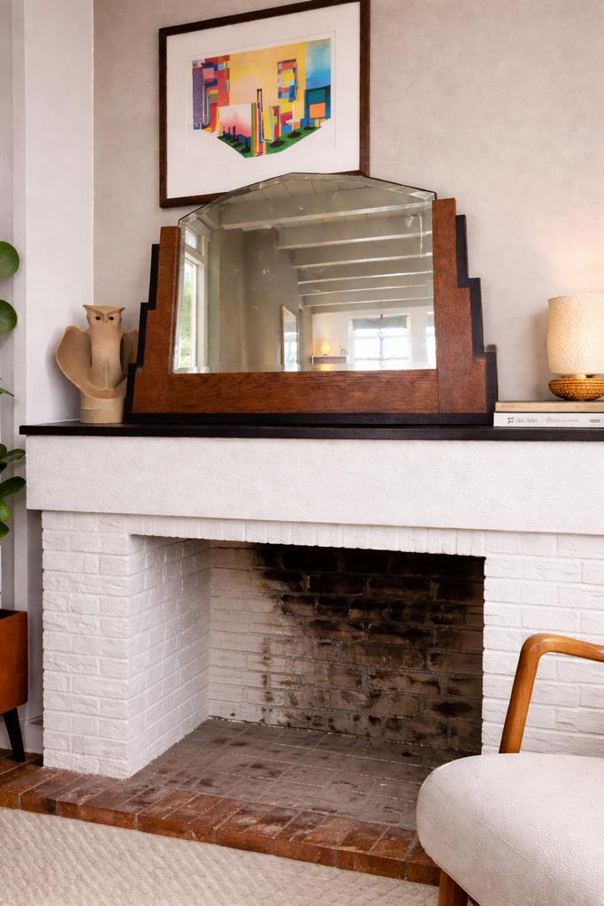 Art Deco spiegel met karakter – originele staat, Ophalen, Zo goed als nieuw