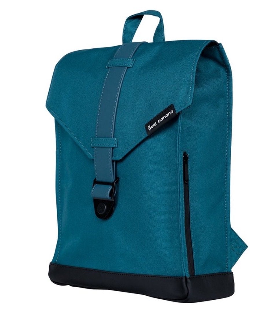 Stijlvolle Bold Banana Rugzak - Petrolblauw, 25 tot 40 cm, Zo goed als nieuw, Waterdicht, Ophalen