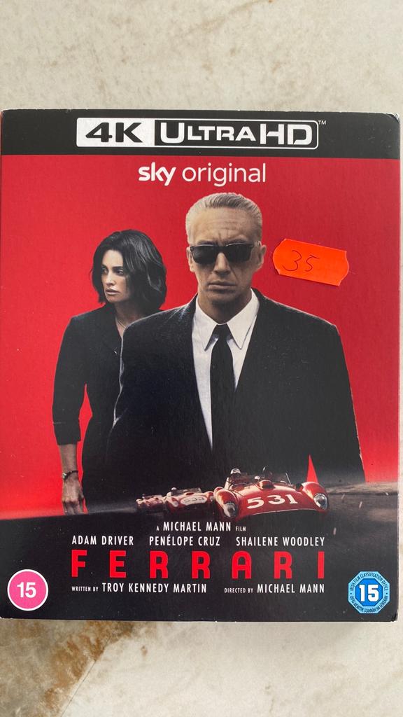 Ferrari 4K UHD blu ray met slipcover, Ophalen of Verzenden, Zo goed als nieuw, Actie