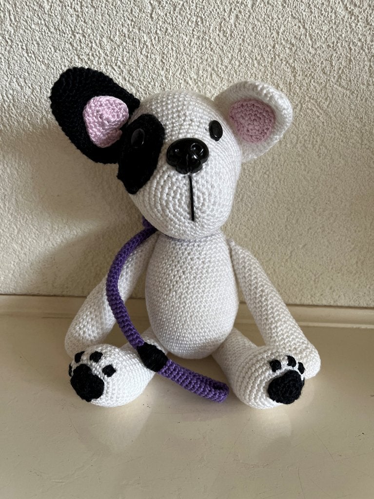 Gehaakte knuffel - Hond - Franse Bulldog, Ophalen of Verzenden, Nieuw, Hond, Handgemaakt