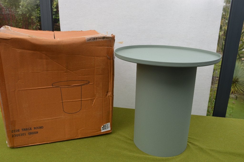 Nieuw! 4 Bijzettafels van Hip District gepoedercoat ijzer, 45 tot 60 cm, Minder dan 55 cm, Metaal of Aluminium, Rond