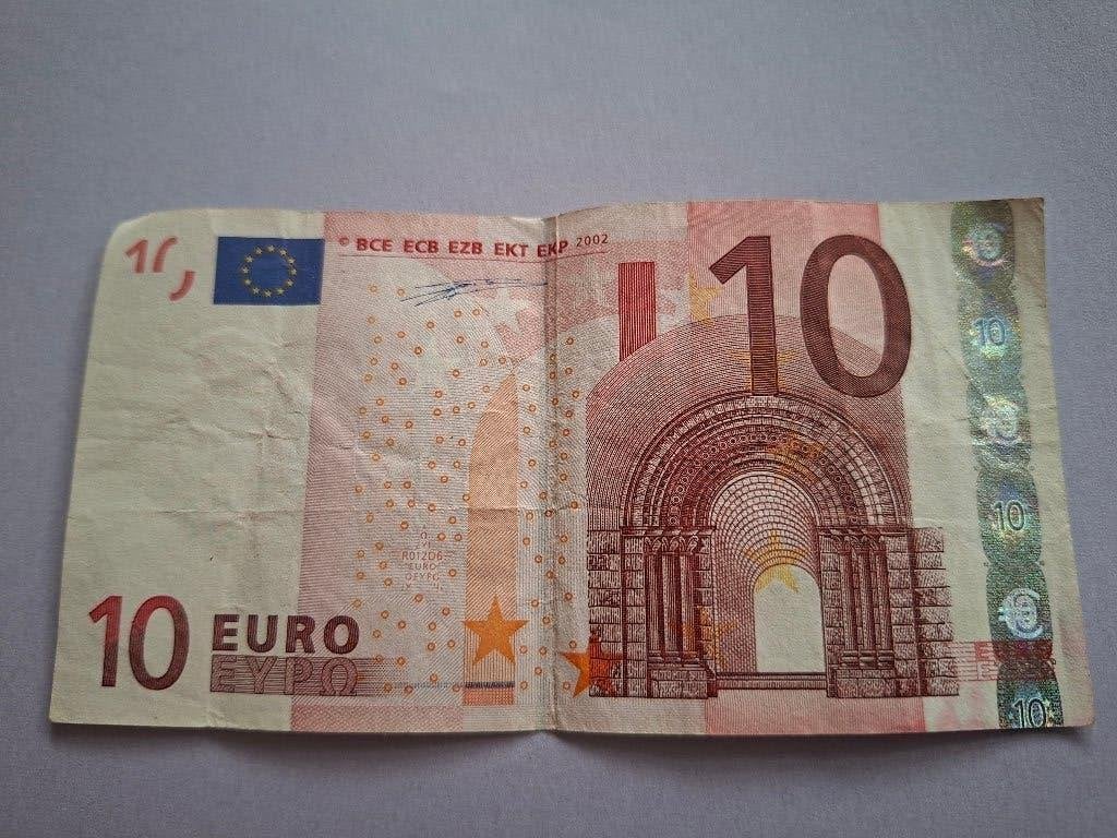 2002 Duitsland 10 euro 1e serie Duisenberg code R012, Postzegels en Munten, Bankbiljetten | Europa | Eurobiljetten, Verzenden