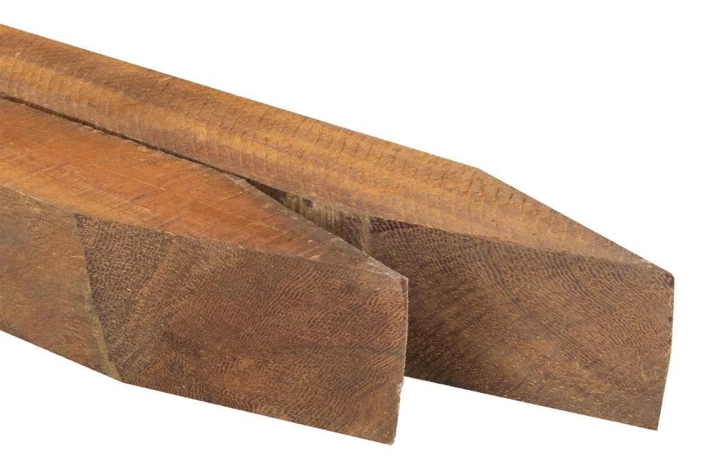 Azobe paal ruw 70x70mm (300), Palen, Nieuw, Ophalen of Verzenden, Hardhout