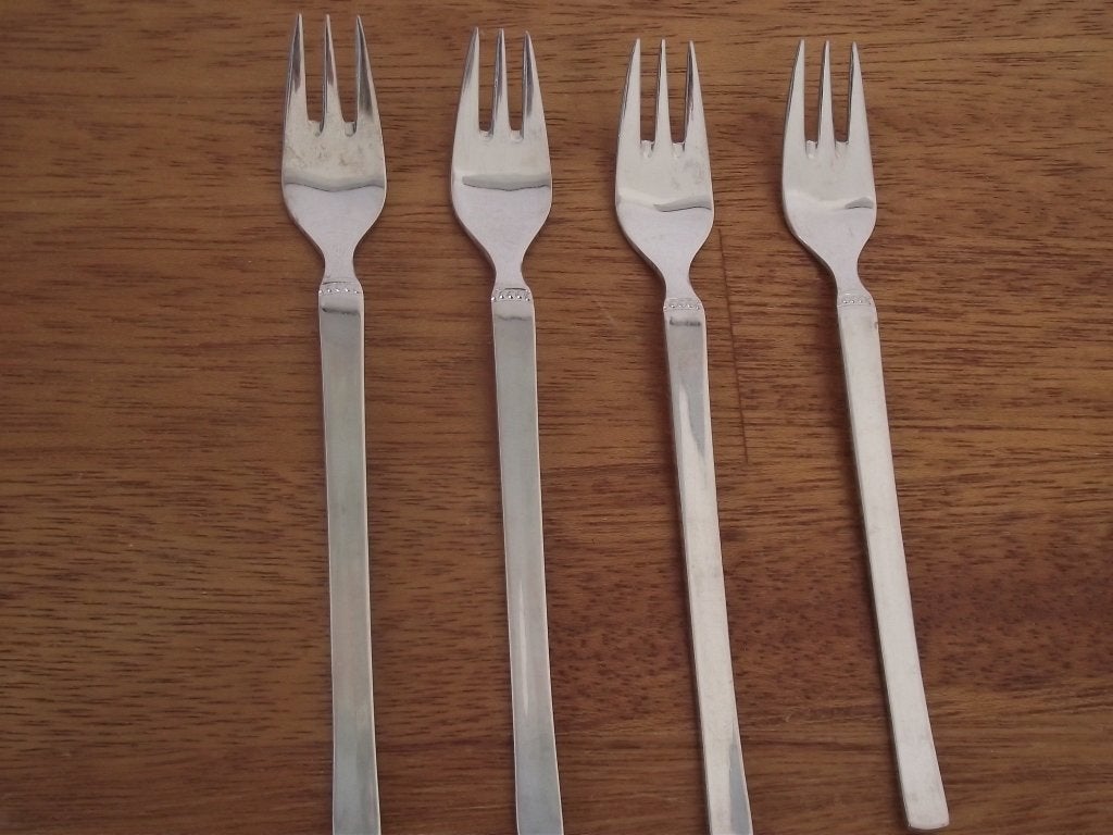 4x Ravenna dessertvork parelrand 16 cm WMF Cromargan p stuk, Ophalen of Verzenden