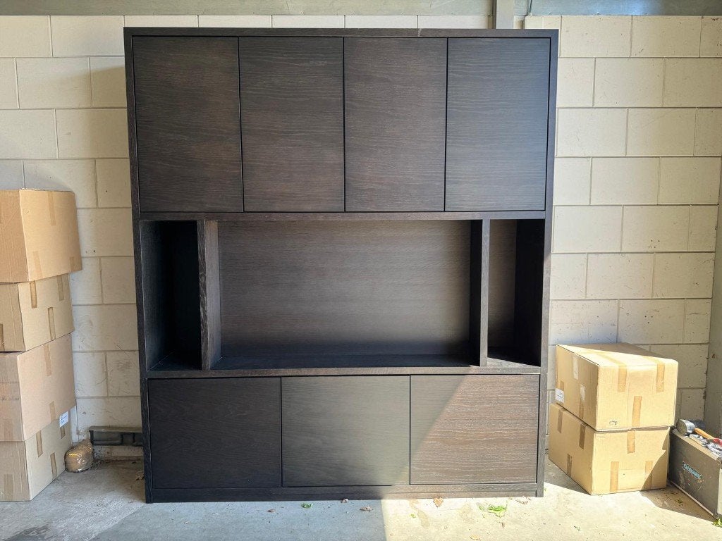 Tv Kast Nero l Whoon l Meubilex l van €5276,- voor €2499,-, Ophalen, Gebruikt, 200 cm of meer, Eikenhout