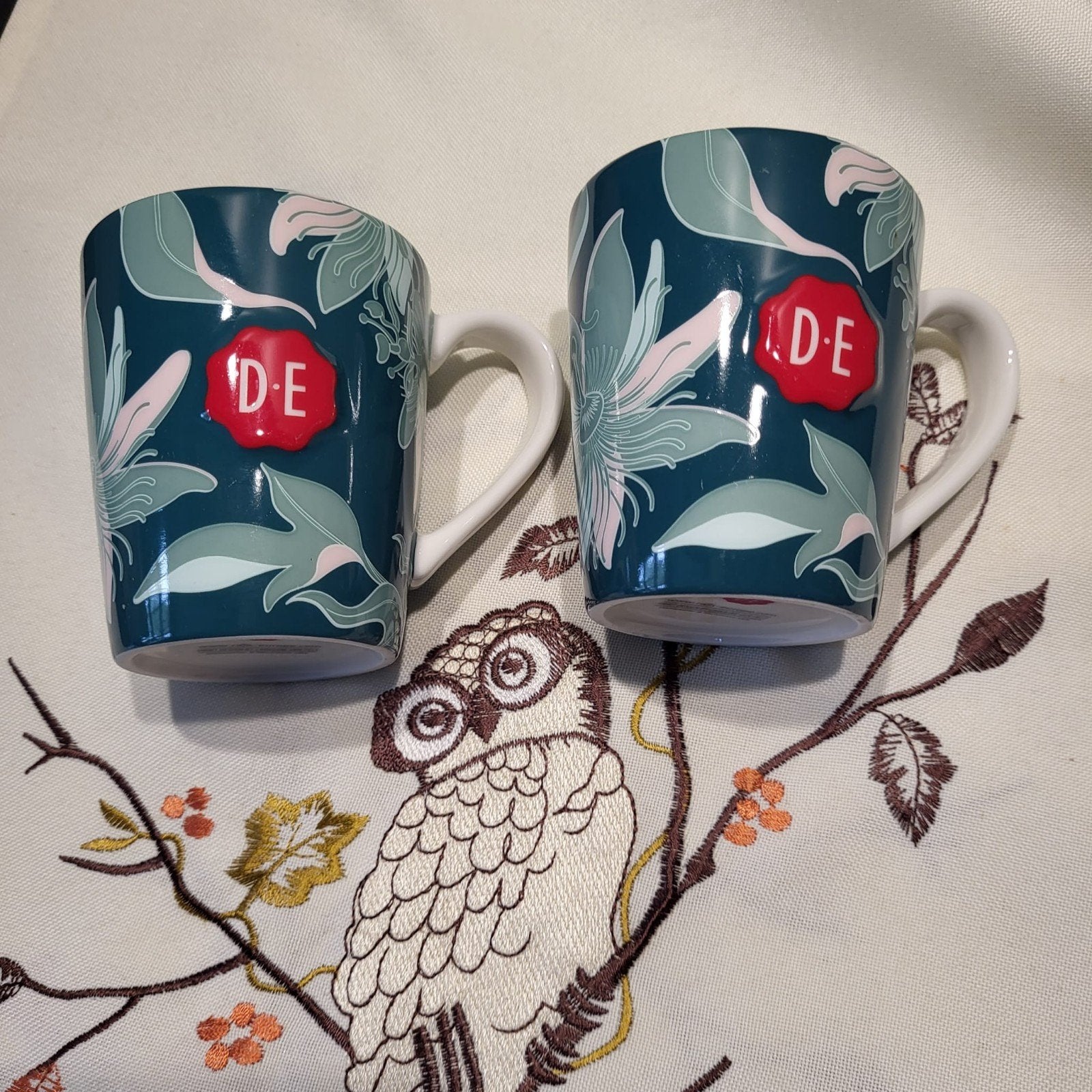 Douwe Egberts mokken, ø7,5 cm, 9 cm hoog - Set van 2, Ophalen of Verzenden, Nieuw