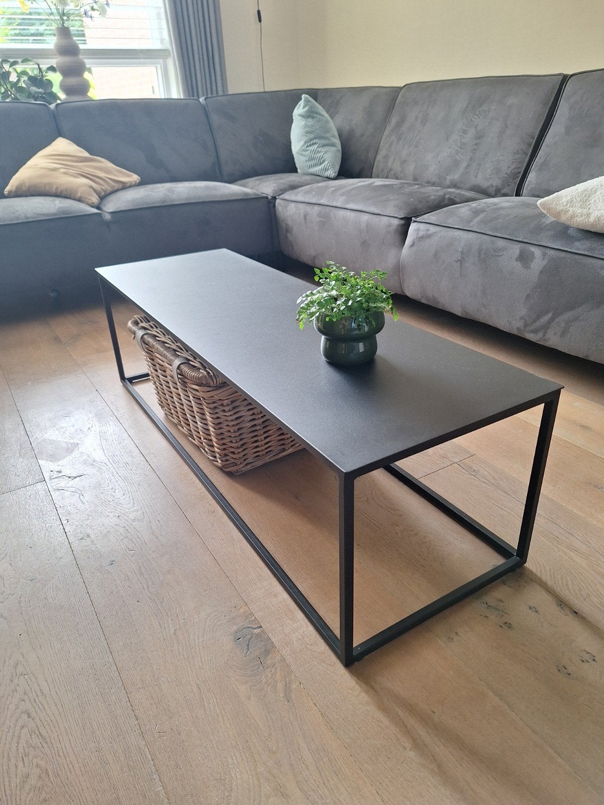 Grijp je kans mooie zwarte salontafel!, Ophalen, Minder dan 50 cm, Gebruikt, 100 tot 150 cm