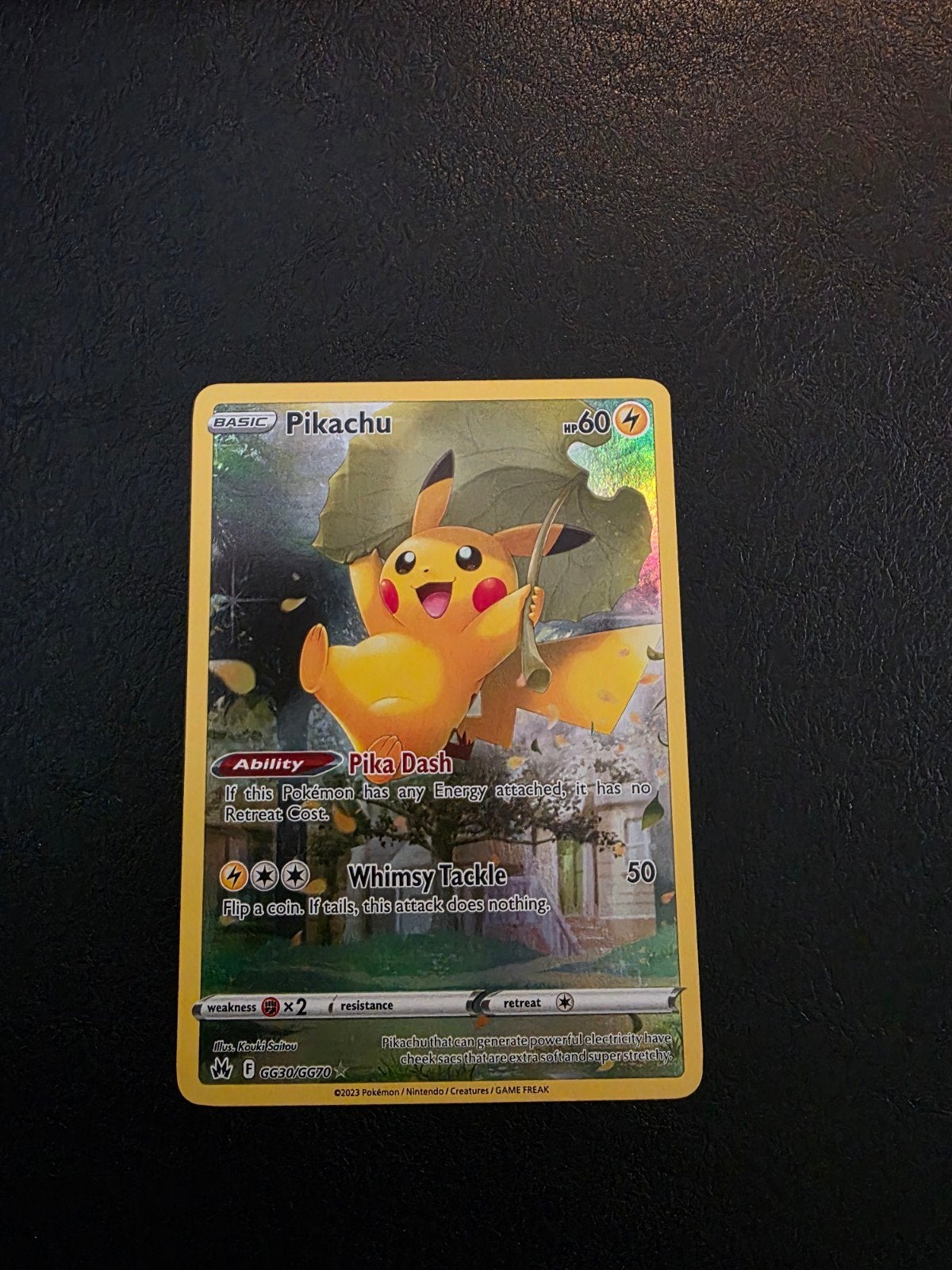 Pikachu GG30 Pokémon Kaart - Crown Zenith, Ophalen of Verzenden, Zo goed als nieuw, Losse kaart, Foil