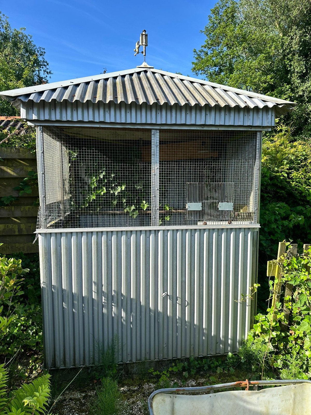 Alliminium Volière of kippenhok / kooi o.i.d., Ophalen, Zo goed als nieuw, Aluminium, Volière
