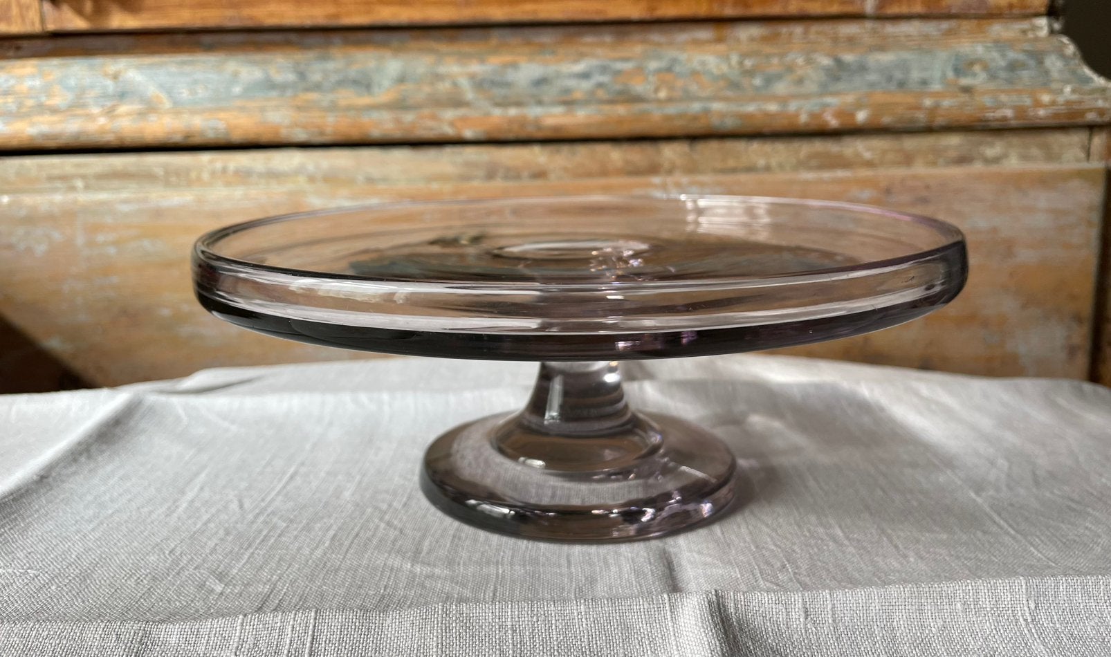 Antiek Frans Tazza plateau glas 19e eeuw, Ophalen of Verzenden