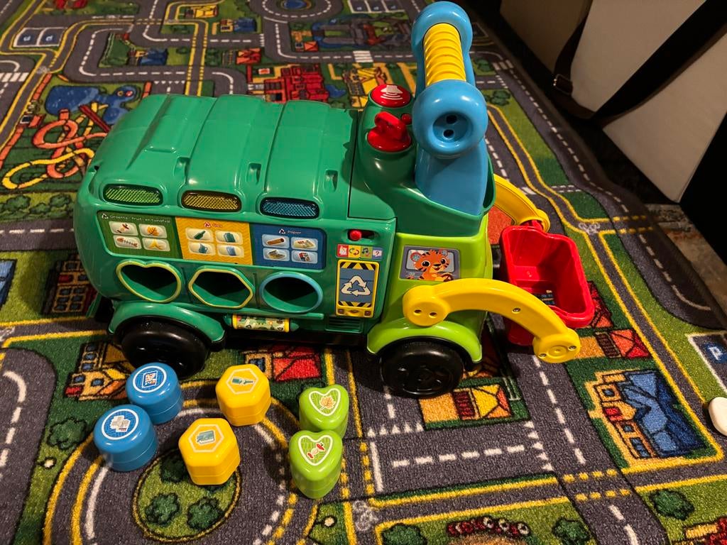 Vtech vuilniswagen met blokken, Kinderen en Baby's, Ophalen, Gebruikt, 2 tot 4 jaar