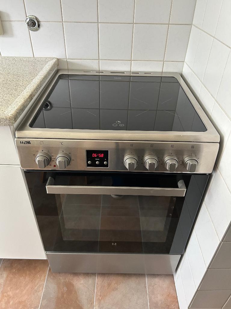 ETNA elektrisch fornuis RVS – NIEUW - nooit gebruikt, Ophalen, 60 cm of meer, Nieuw, 4 kookzones