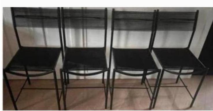 4 Spaghetti stoelen van het merk Alias, Giandomenico Belotti, Huis en Inrichting, Stoelen, Ophalen, Zo goed als nieuw, Zwart, Vier