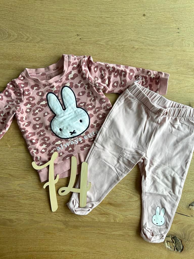 Nijntje setje maat 74 - roze met luipaardprint, Ophalen of Verzenden, Zo goed als nieuw, Meisje, Setje
