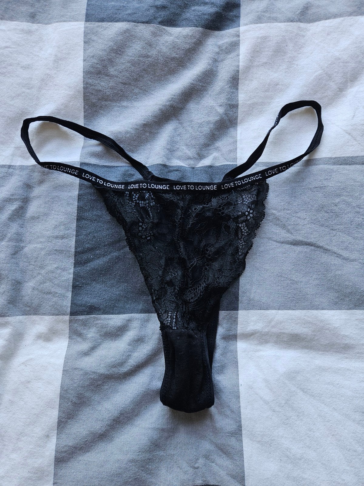 Zwarte Lounge String Maat M, Lounge, Verzenden, Zwart, String