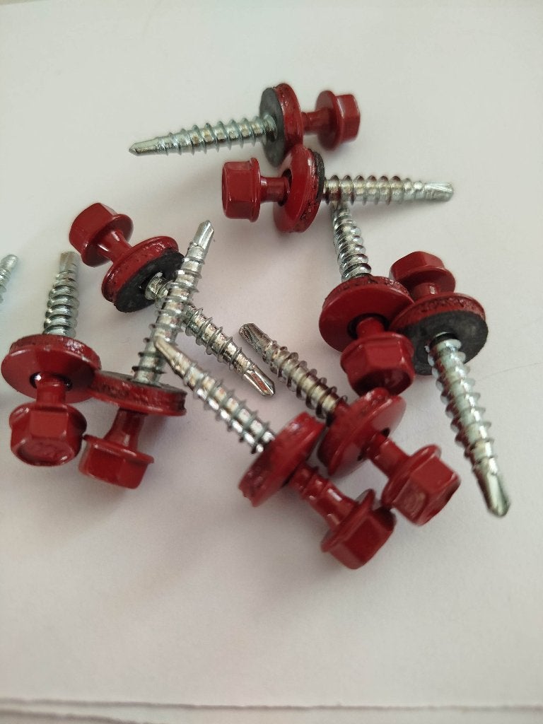 50 st sandwich paneel bruinrood Ral  3011  schroeven   35 mm, N, N, Schroeven, Nieuw