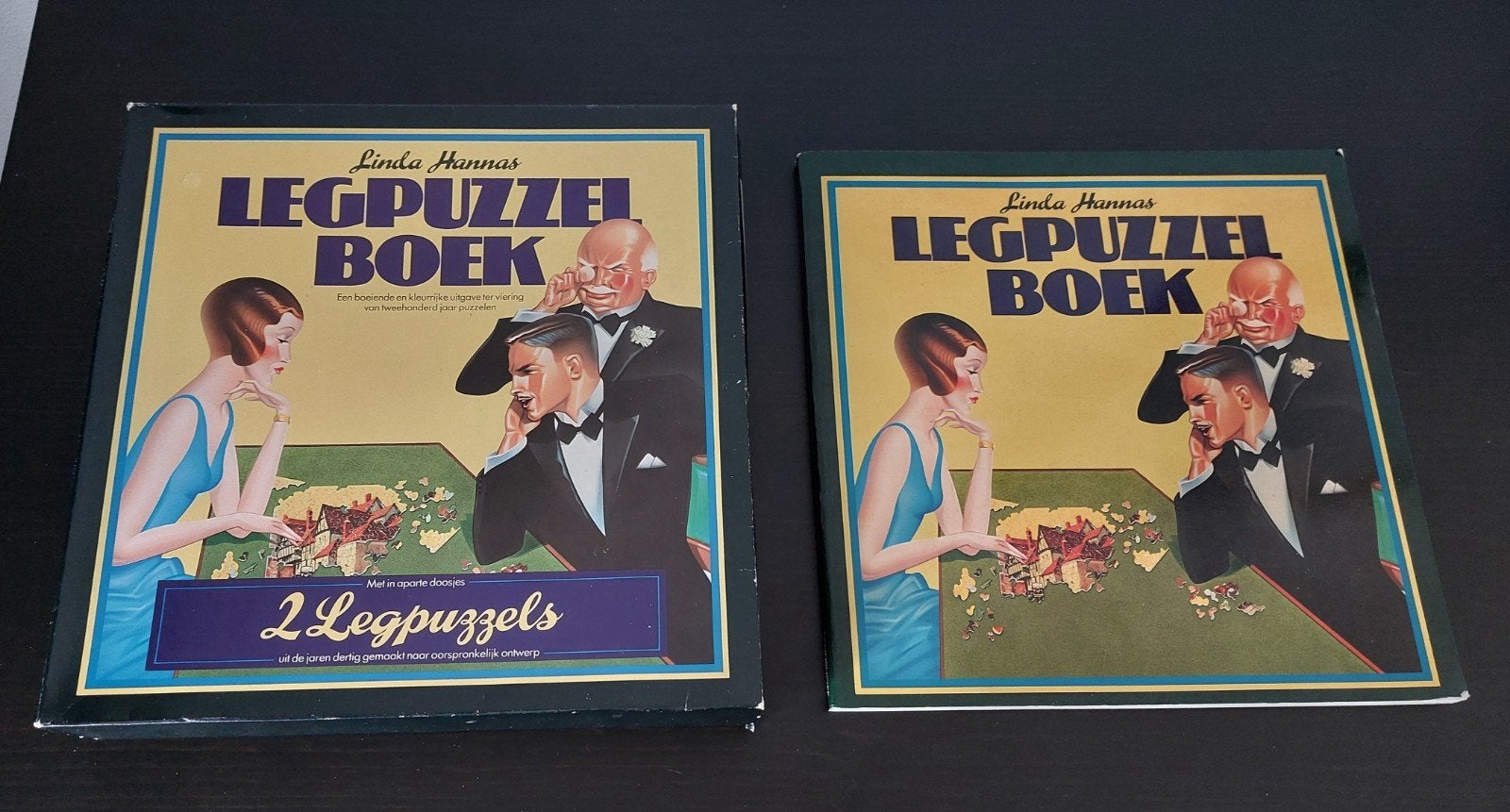 Linda Hannas - Legpuzzel Boek incl 2  puzzels 🧩, Ophalen of Verzenden, Minder dan 500 stukjes, Gebruikt, Legpuzzel