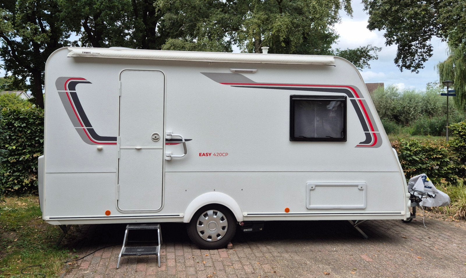 Caravan Sterckeman 420 CP  2021 Mover Luifel Fietsendrager, Caravans en Kamperen, Caravans, Sterckeman, Treinzit, Particulier
