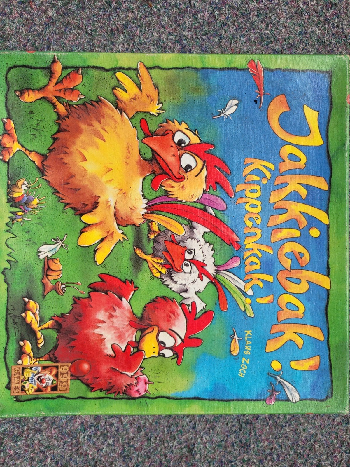 Jakkiebak! Kippenkak! Bordspel - Leuk voor kinderen!, Drie of vier spelers, Ophalen of Verzenden, Gebruikt, Klaus Zoch