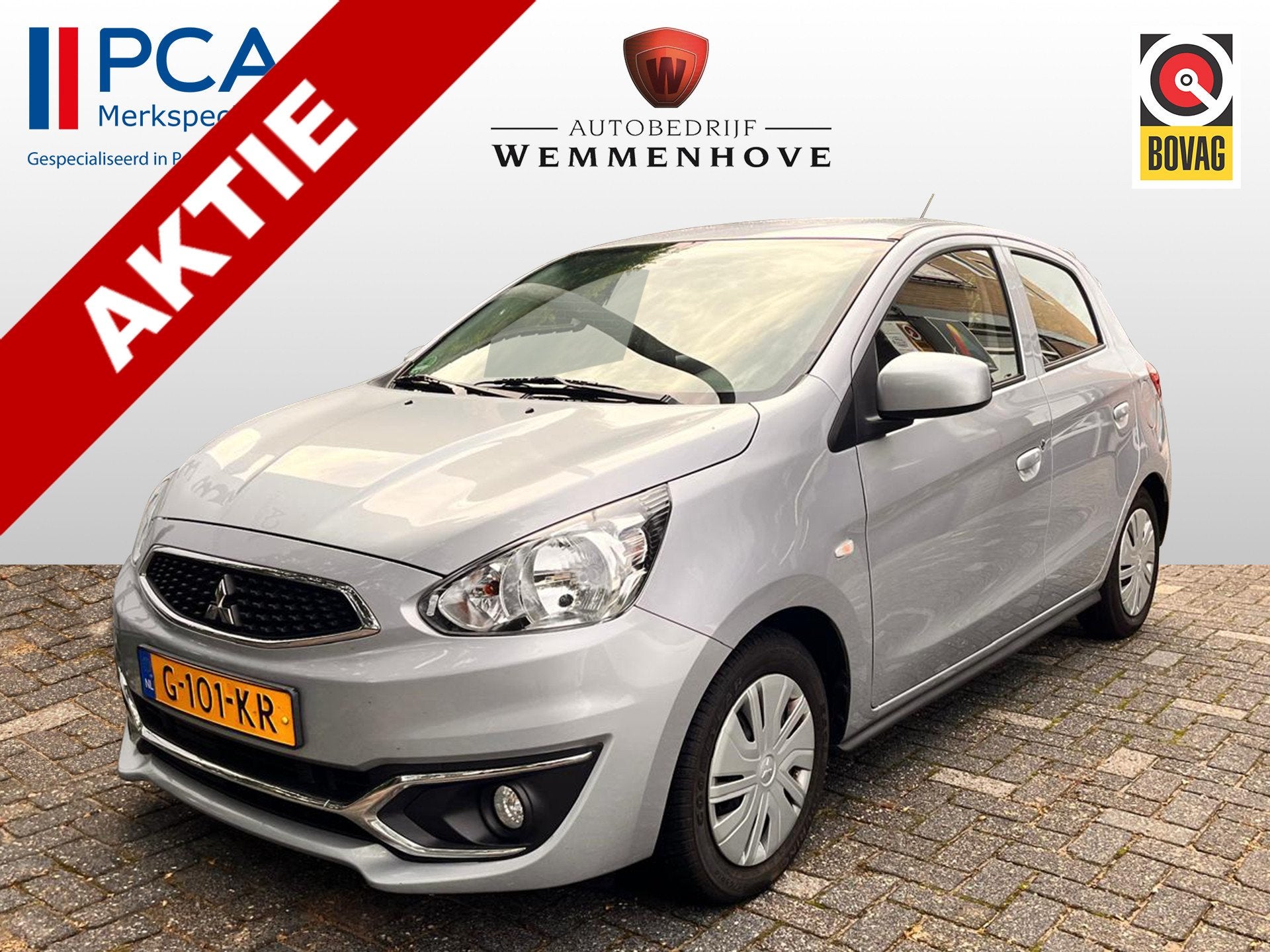 Mitsubishi Space Star 1.0 Cool+ Airco/Bleu tooth (bj 2019), Stof, Gebruikt, Origineel Nederlands, Bedrijf
