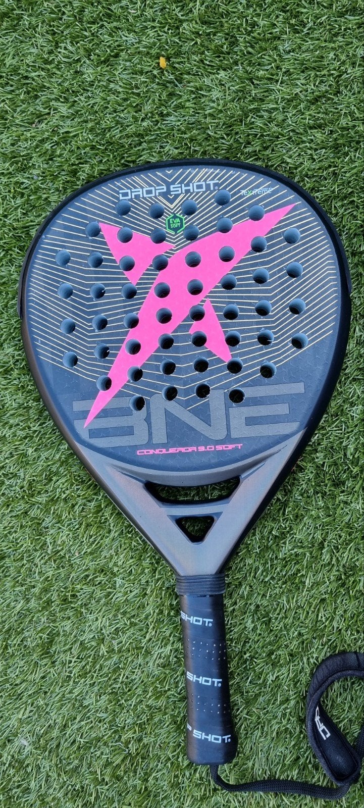 Drop Shot Padel Racket Conqueror 9.0 Soft met tas en ballen, Ophalen of Verzenden, Zo goed als nieuw