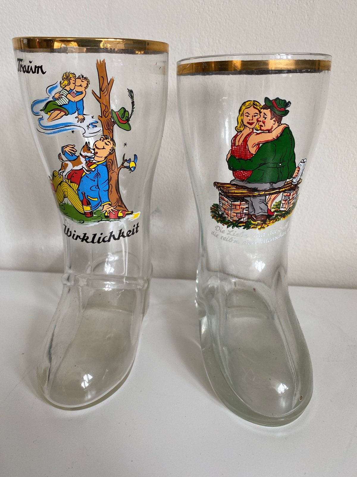 Vintage Duitse Bierlaarzen - Set van 2, Ophalen of Verzenden