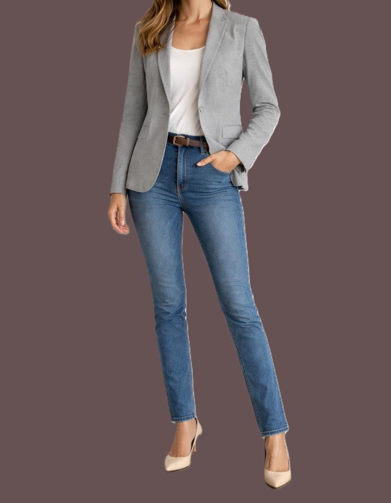 Wollen Massimo Dutti blazer maat 36/38, Kleding | Dames, Jasjes, Kostuums en Pakken, Gedragen, Jasje, Maat 36 (S), Grijs, Ophalen of Verzenden