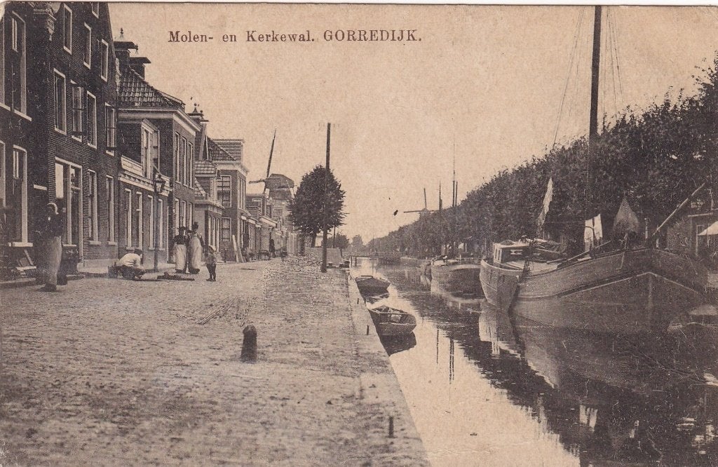 Gorredijk, Molen, Boten., Verzenden, Voor 1920, Gelopen, Friesland