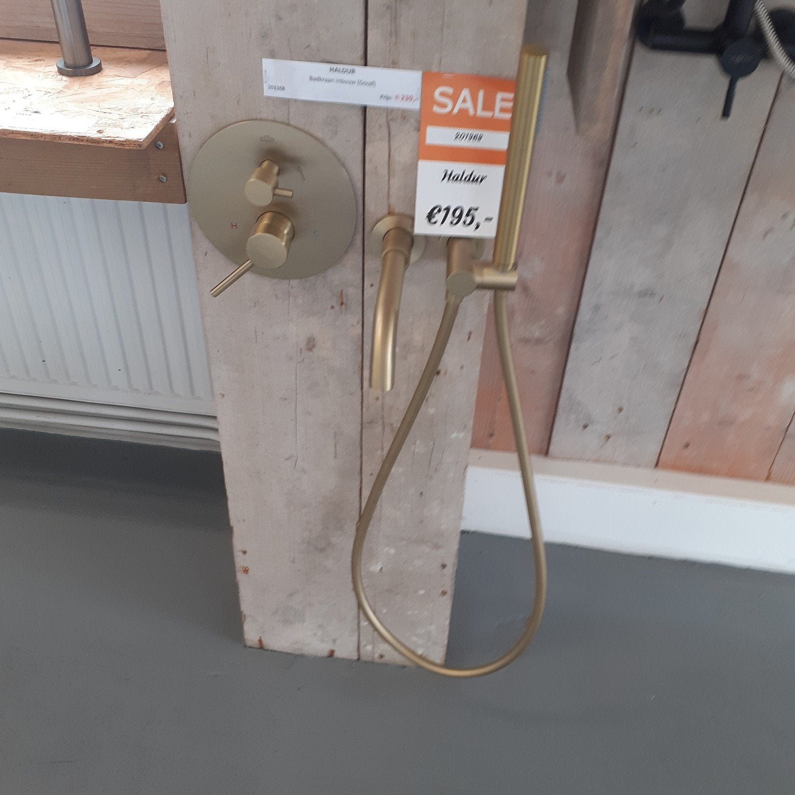 KORTING! Inbouw badkraan, goud, ronde afwerking, Haldur, Huis en Inrichting, Ophalen of Verzenden, Nieuw