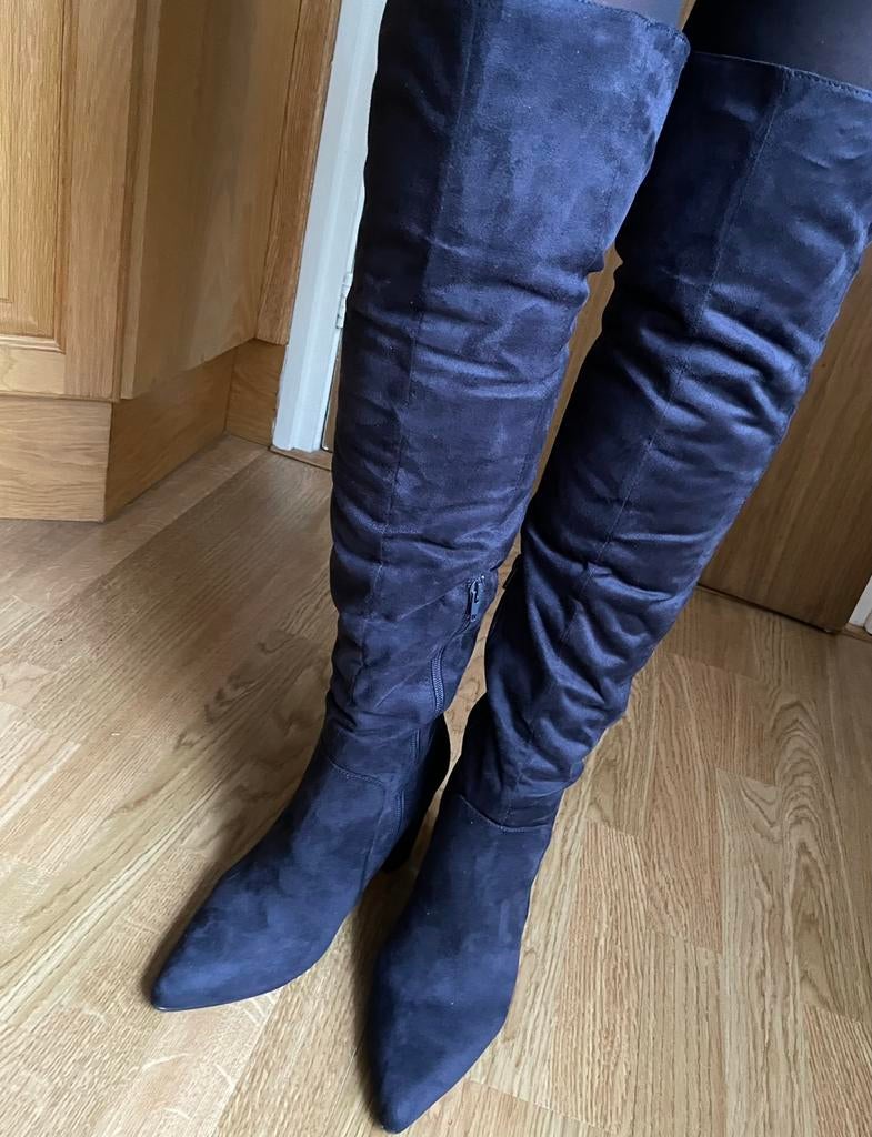 Overknee laarzen van Sacha, premium collection. Maat 40., Ophalen of Verzenden, Zo goed als nieuw, Blauw, Hoge laarzen
