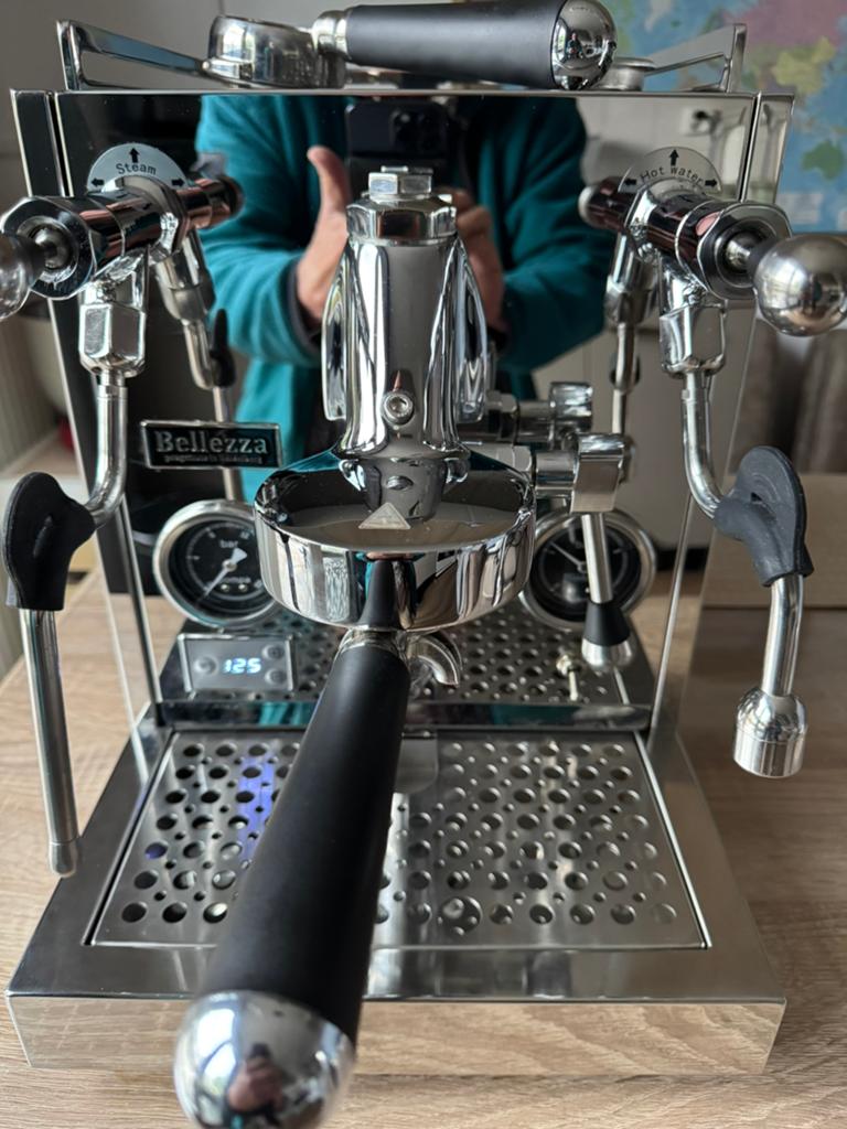 Bellezza initzio R leva espressomachine nieuwstaat, Witgoed en Apparatuur, Koffiezetapparaten, 10 kopjes of meer, Ophalen, Zo goed als nieuw