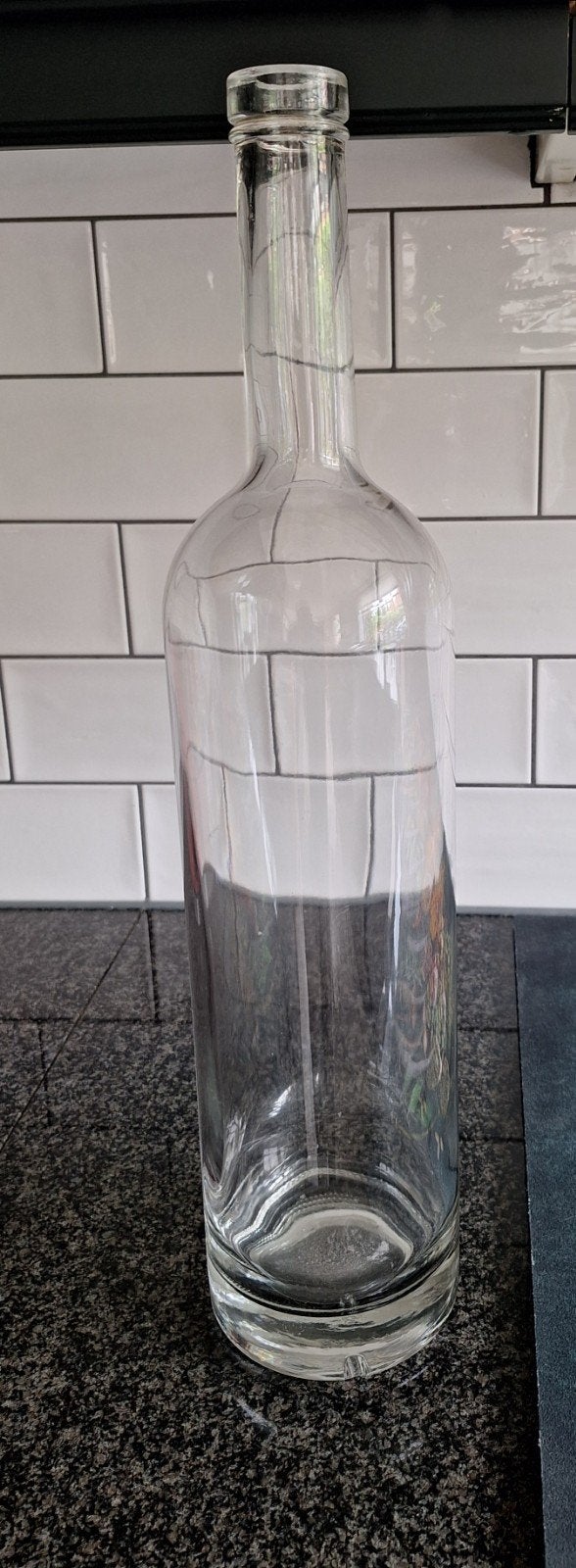 Glazen vaas,   52 cm hoog, Ophalen of Verzenden