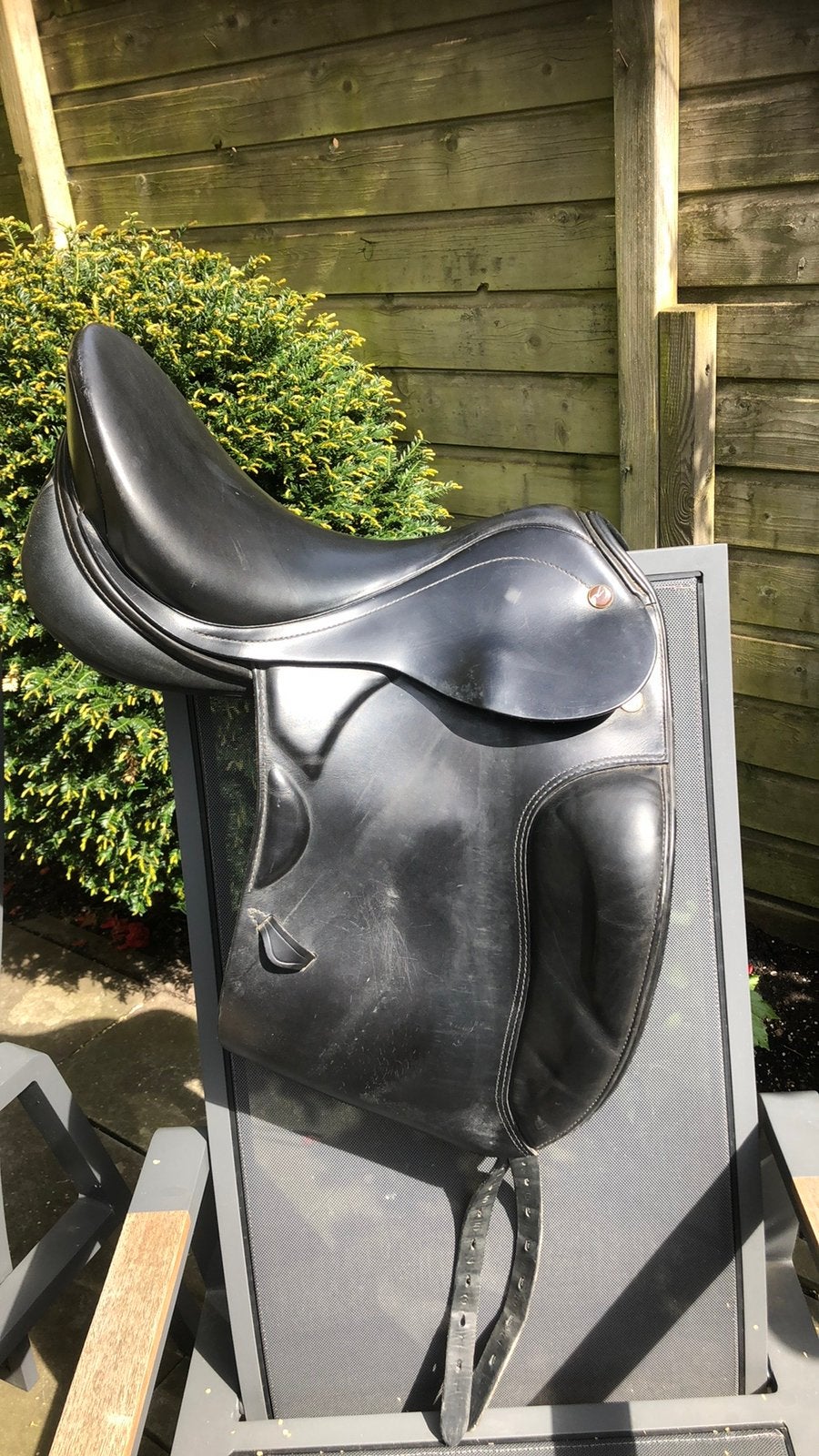 Prestige dressuurzadel, type Doge, 17 inch, 32 w., Ophalen, Zo goed als nieuw, Dressuur