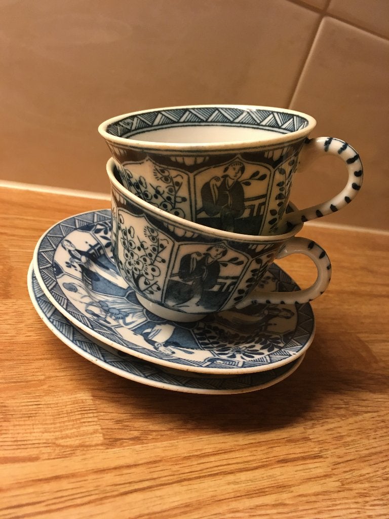 2 kop en schotels Lange Lijs van Mosa (rond), Ophalen of Verzenden