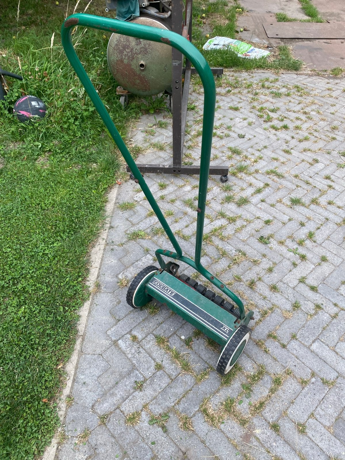 Mooie duw grasmaaier, Ophalen, Gebruikt, Handgrasmaaier, 30 t/m 39 cm