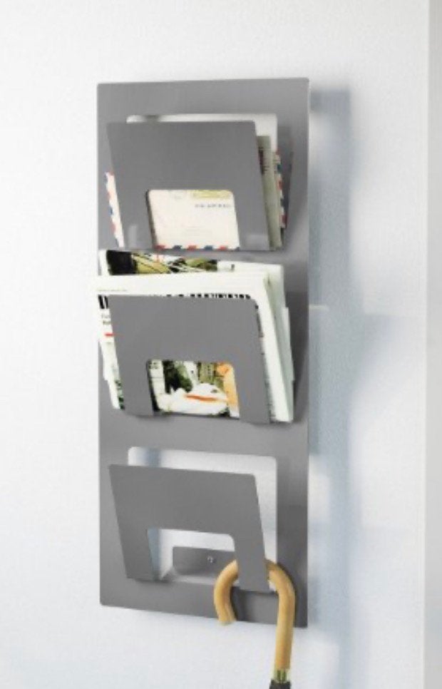 Zilveren tijdschriftenrek - 3 stuks - ikea, Ophalen, Wandmontage, Metaal, Modern