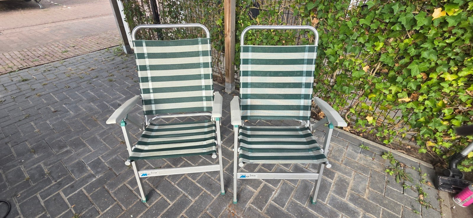 Dukdalf aluminium standenstoelen, camping stoelen, Ophalen, Gebruikt, Campingstoel