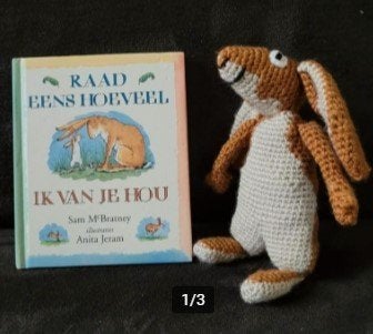 gehaakte Hazeltje, raad eens hoeveel ik van je hou, Ophalen of Verzenden, Nieuw, Haken, Overige typen