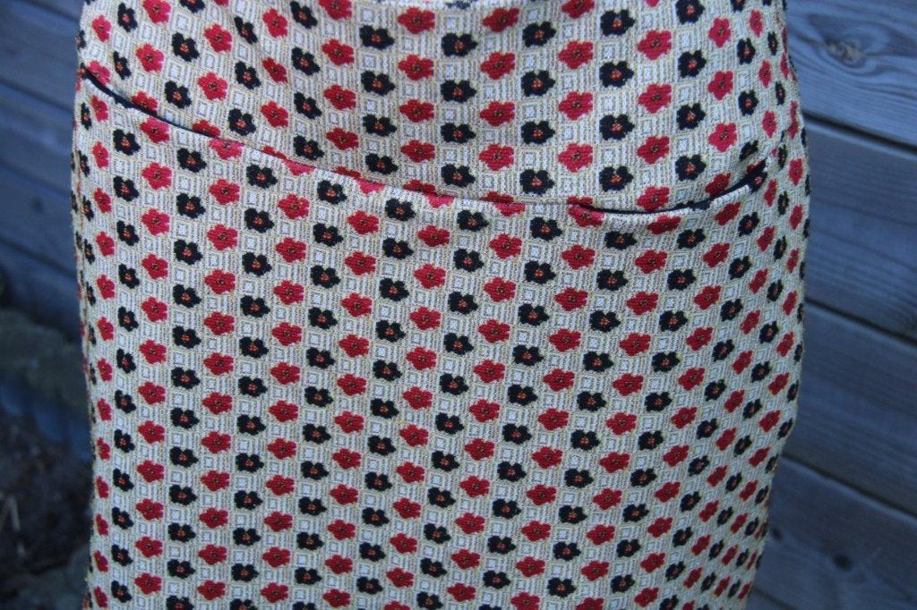 Rok goud/ zwart/ rood King Louie mt M Vaste prijs, Kleding | Dames, Maat 38/40 (M), Ophalen of Verzenden, Zo goed als nieuw, King Louie