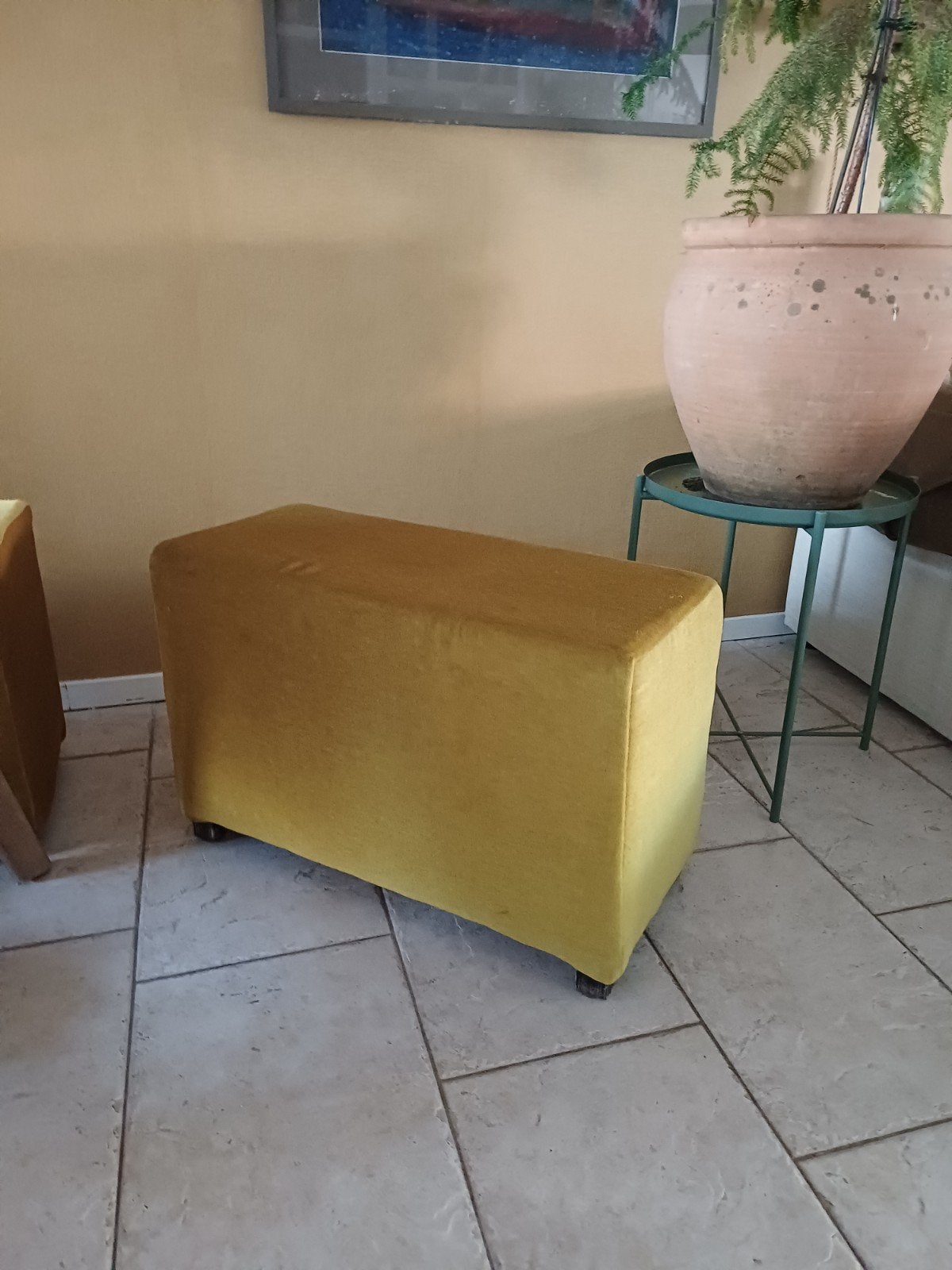 2 Tafelbankjes  olijfgroen, Ophalen, Zo goed als nieuw, Overige kleuren, Eén
